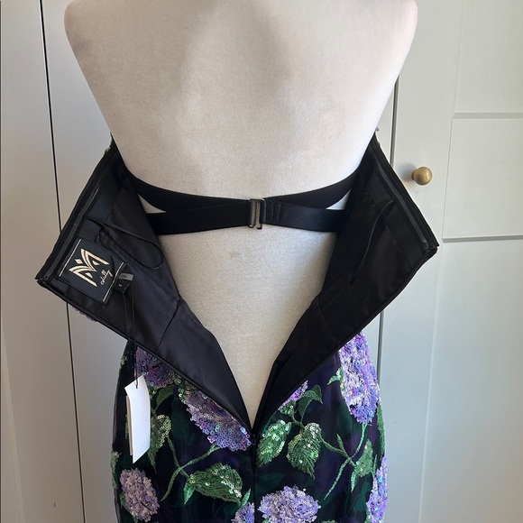 Milly Kait Sequined Midi Dress Purple Hydrangeas | 4 - Picture 7 of 9